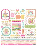 DOODLEBUG DESIGNS DOODLEBUG DESIGN HELLO AGAIN THIS & THAT 12x12 CARDSTOCK STICKERS