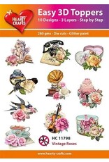 HEARTY CRAFTS HEARTY CRAFTS  VINTAGE ROSES EASY 3D TOPPERS