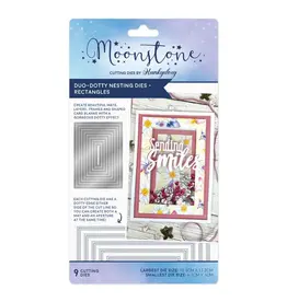 HUNKYDORY CRAFTS LTD. HUNKYDORY MOONSTONE DUO-DOTTY NESTING DIES - RECTANGLES DIE SET