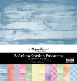 PAPER ROSE PAPER ROSE RAINBOW GARDEN PATTERNS 12x12 PAPER COLLECTION 12 SHEETS
