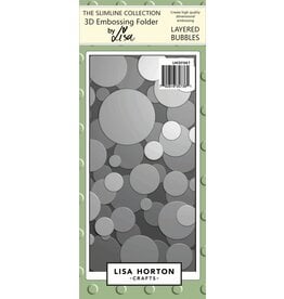 LISA HORTON CRAFTS LISA HORTON CRAFTS LAYERED BUBBLES SLIMLINE 3D EMBOSSING FOLDER