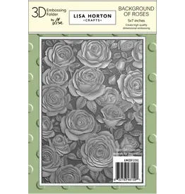 LISA HORTON CRAFTS LISA HORTON CRAFTS BACKGROUND OF ROSES 5x7 3D EMBOSSING FOLDER