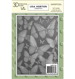 LISA HORTON CRAFTS LISA HORTON CRAFTS MARIPOSA 5x7 3D EMBOSSING FOLDER