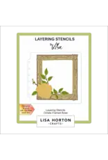 LISA HORTON CRAFTS LISA HORTON CRAFTS ORNATE FRAMED ROSE 6x6 LAYERING STENCIL SET