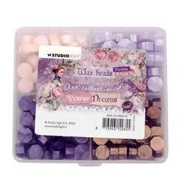 STUDIOLIGHT STUDIOLIGHT JENINE'S MINDFUL ART COLLECTION VICTORIAN DREAMS PURPLES & GOLD WAX BEADS