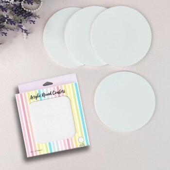 DRESS MY CRAFT DRESS MY CRAFT ROUND ACRYLIC COASTERS 4PK