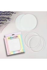 DRESS MY CRAFT DRESS MY CRAFT ROUND WITH OUTER RING ACRYLIC COASTERS 2/PK
