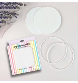 DRESS MY CRAFT DRESS MY CRAFT ROUND WITH OUTER RING ACRYLIC COASTERS 2/PK
