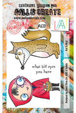 AALL & CREATE AALL & CREATE JANET KLEIN #639 RED & WOLF A7 CLEAR STAMP SET