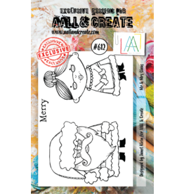 AALL & CREATE AALL & CREATE JANET KLEIN #612 MR & MRS CLAUS A7 CLEAR STAMP SET