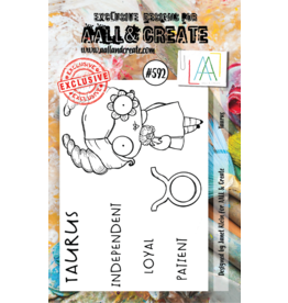 AALL & CREATE AALL & CREATE JANET KLEIN #592 TAURUS A7 ACRYLIC STAMP SET
