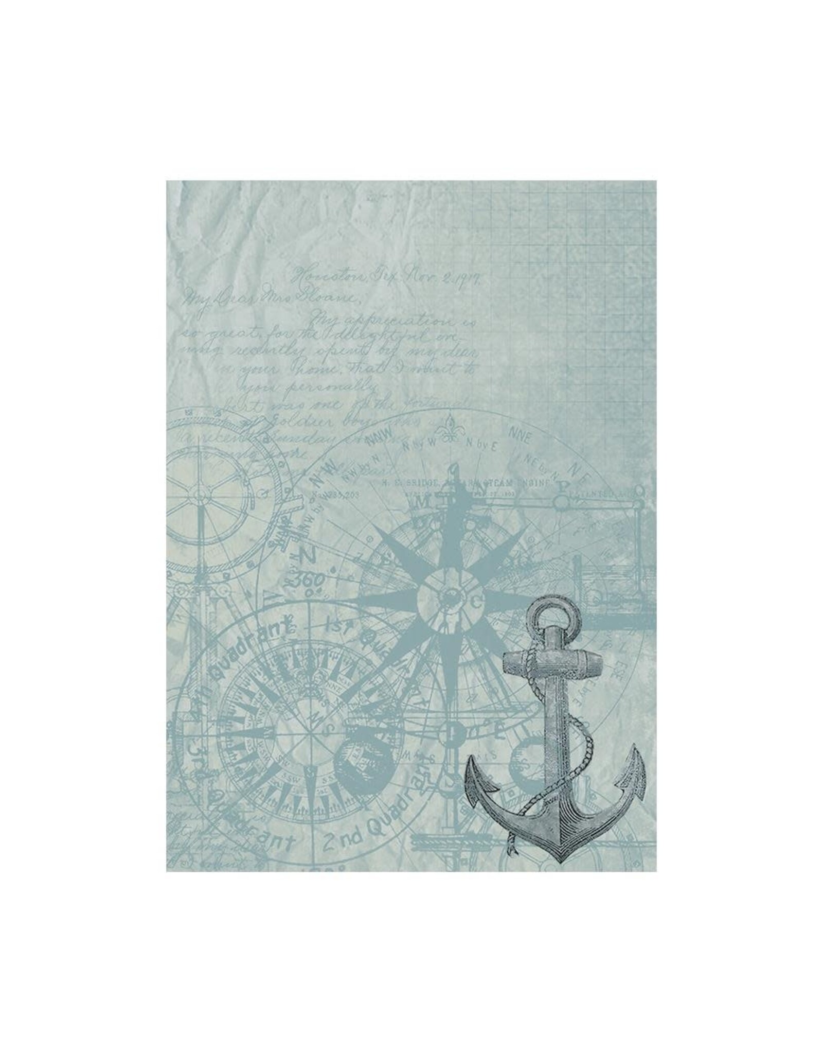 STAMPERIA STAMPERIA SEA LAND ASSORTED A6 RICE PAPER DECOUPAGE BACKGROUNDS 10.5X14.8CM 8/PK
