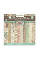 STAMPERIA STAMPERIA BROCANTE ANTIQUES BACKGROUNDS SELECTION 12X12 COLLECTION PACK 10 SHEETS