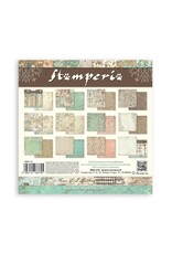 STAMPERIA STAMPERIA BROCANTE ANTIQUES BACKGROUNDS SELECTION 12X12 COLLECTION PACK 10 SHEETS