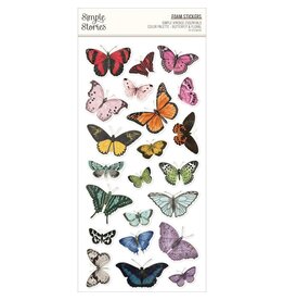 SIMPLE STORIES SIMPLE STORIES SIMPLE VINTAGE COLOR PALETTE - BUTTERFLY & FLORAL FOAM STICKERS 39/PK