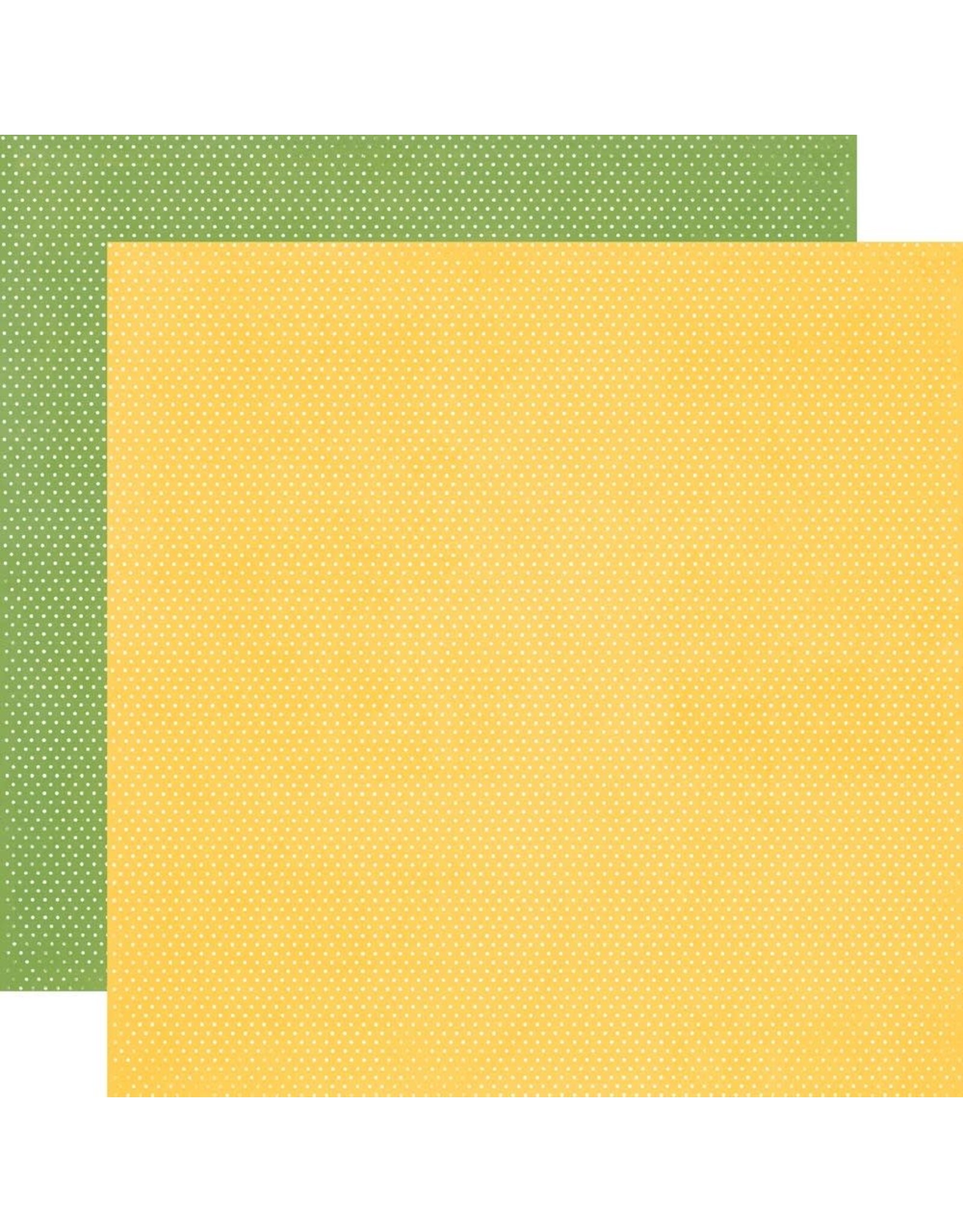 SIMPLE STORIES SIMPLE STORIES SIMPLE VINTAGE ESSENTIALS COLOR PALETTE YELLOW & GREEN DOTS 12x12 CARDSTOCK