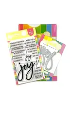 WAFFLE FLOWER WAFFLE FLOWER OVERSIZED JOY CLEAR STAMP AND DIE SET