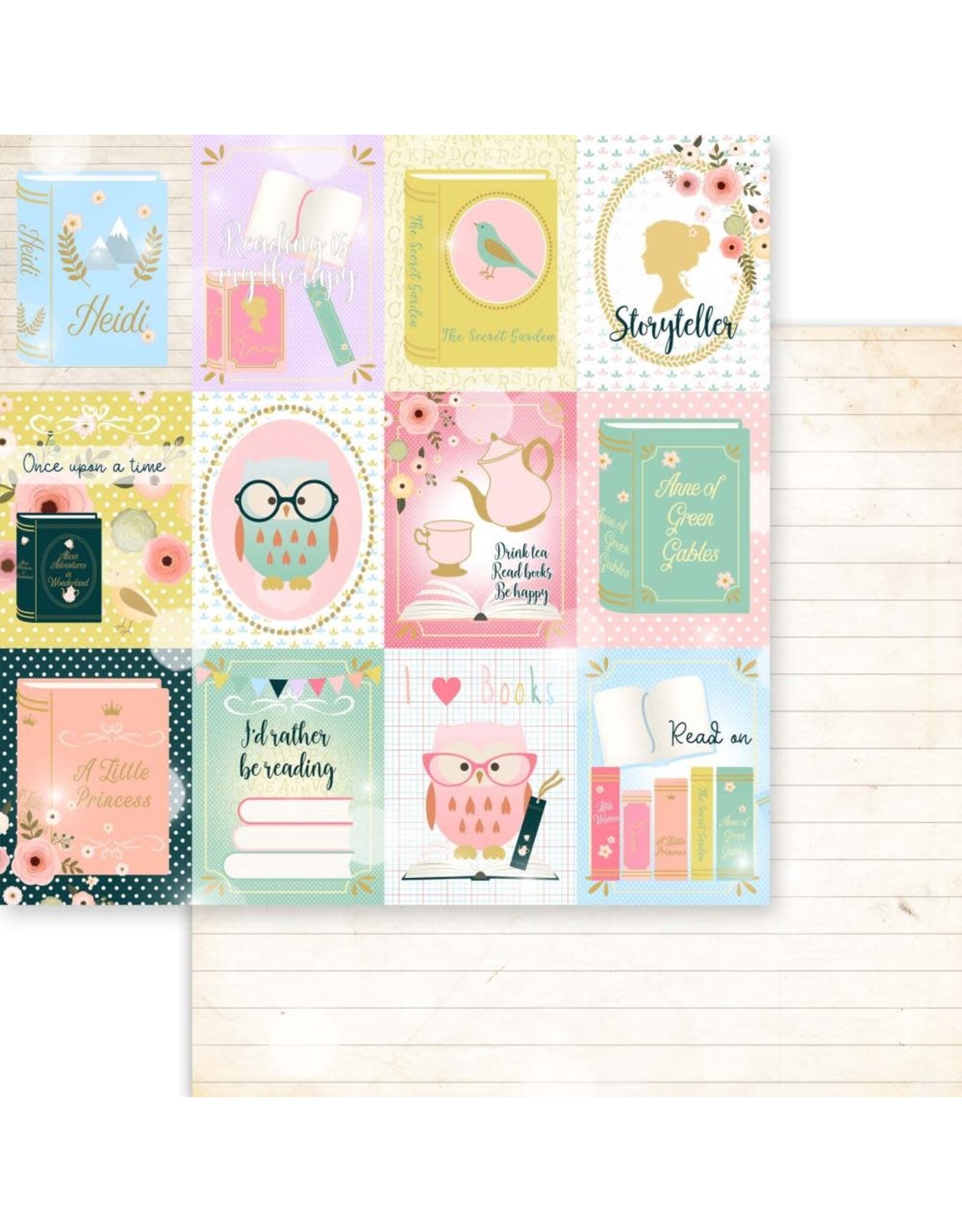 MEMORY-PLACE MEMORY-PLACE BOOK LOVER 1 12x12 CARDSTOCK