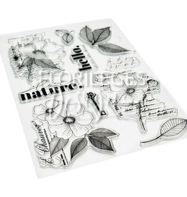 FLORILEGES DESIGNS FLORILÈGES DESIGN COLLECTION LA VIE EN ROSE LOVE NATURE TAMPONS CLEAR STAMP SET