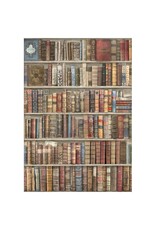 STAMPERIA STAMPERIA VINTAGE LIBRARY BOOKCASE RICE PAPER DECOUPAGE 21X29.7CM