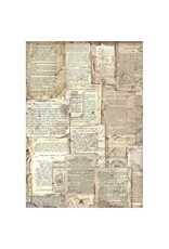 STAMPERIA STAMPERIA VINTAGE LIBRARY BOOK PAGES RICE PAPER DECOUPAGE 21X29.7CM