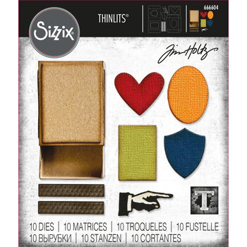 SIZZIX SIZZIX TIM HOLTZ THINLITS VAULT MATCHBOX DIE SET