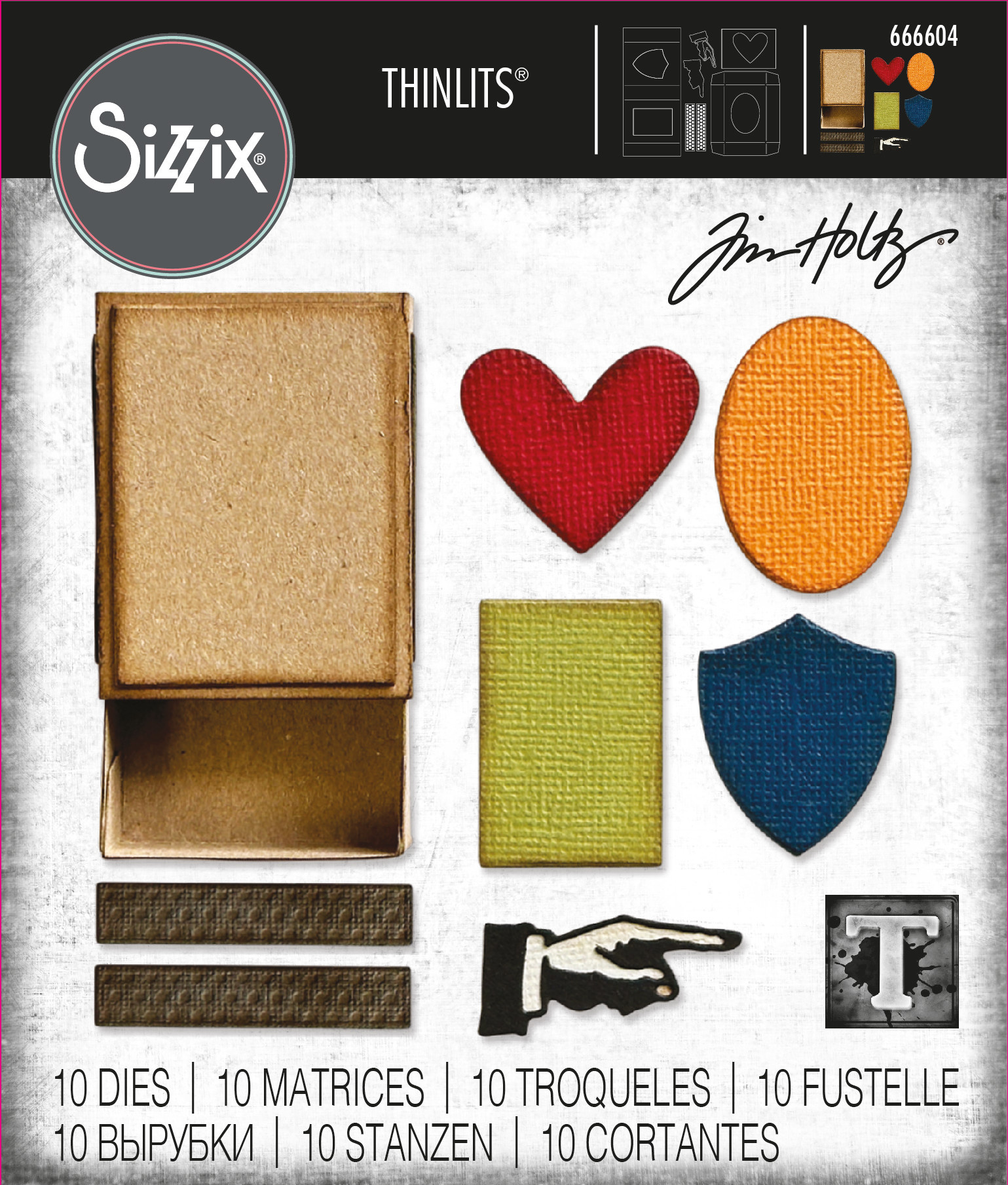 SIZZIX SIZZIX TIM HOLTZ THINLITS VAULT MATCHBOX DIE SET