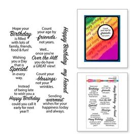 STAMPENDOUS STAMPENDOUS BIRTHDAY MESSAGES CLEAR STAMP SET