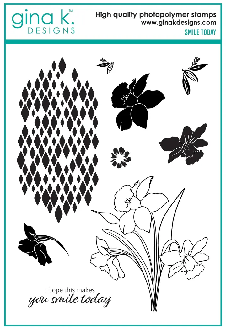 GINA K DESIGNS GINA K. DESIGNS SMILE TODAY CLEAR STAMP SET
