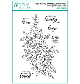 GINA K DESIGNS GINA K. DESIGNS LOVELY FLOWERS CLEAR STAMP SET
