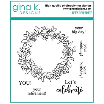 GINA K DESIGNS GINA K. DESIGNS LET'S CELEBRATE CLEAR STAMP SET
