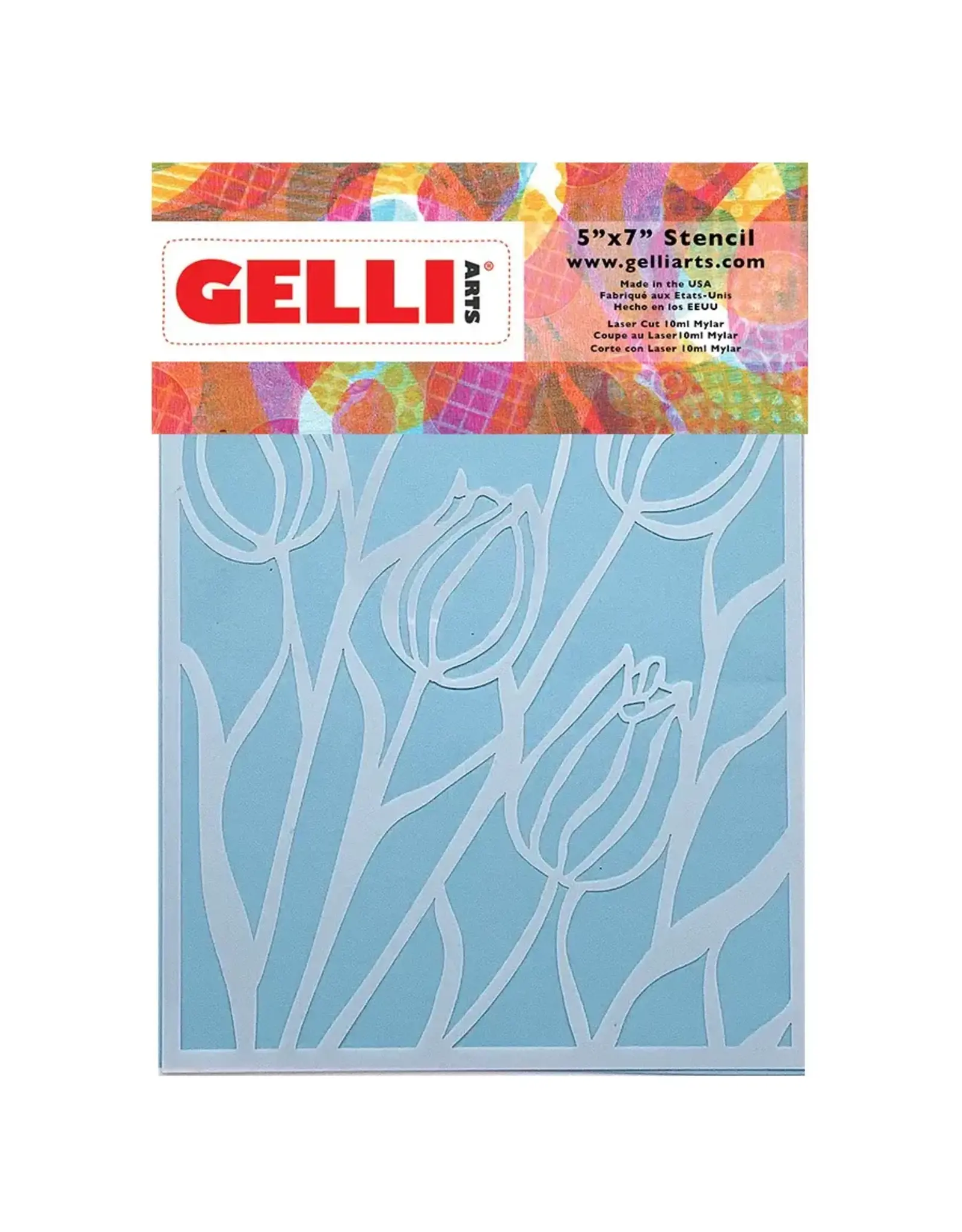 GELLI ARTS GELLI ARTS TULIPS 5x7 STENCIL