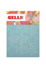 GELLI ARTS GELLI ARTS HOLIDAY STARS 5x7 STENCIL