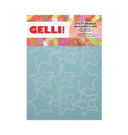 GELLI ARTS GELLI ARTS HOLIDAY STARS 5x7 STENCIL