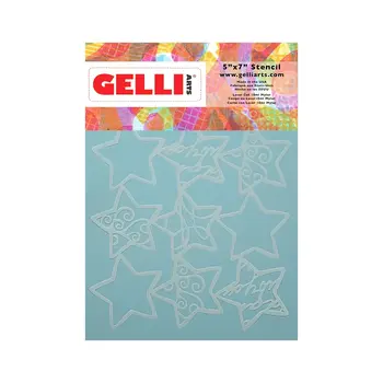 GELLI ARTS GELLI ARTS HOLIDAY STARS 5x7 STENCIL
