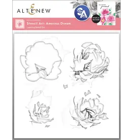 ALTENEW ALTENEW STENCIL ART: AMOROUS DREAM LAYERING STENCIL SET 6/PK