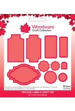 WOODWARE CRAFT COLLECTION WOODWARE FRANCOISE READ VINTAGE LABELS DIE SET