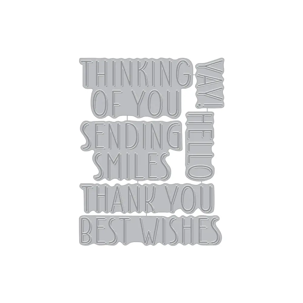 HERO ARTS HERO ARTS BEST WISHES LETTERPRESS + FOIL PLATE