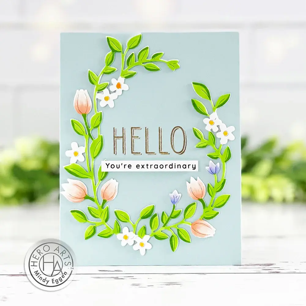 HERO ARTS HERO ARTS BEST WISHES LETTERPRESS + FOIL PLATE