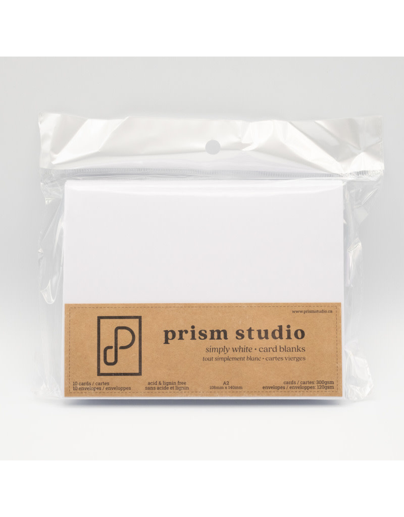 PRISM STUDIO PRISM STUDIO SIMPLY WHITE A2 CARD BLANKS & ENVELOPES 10/PK
