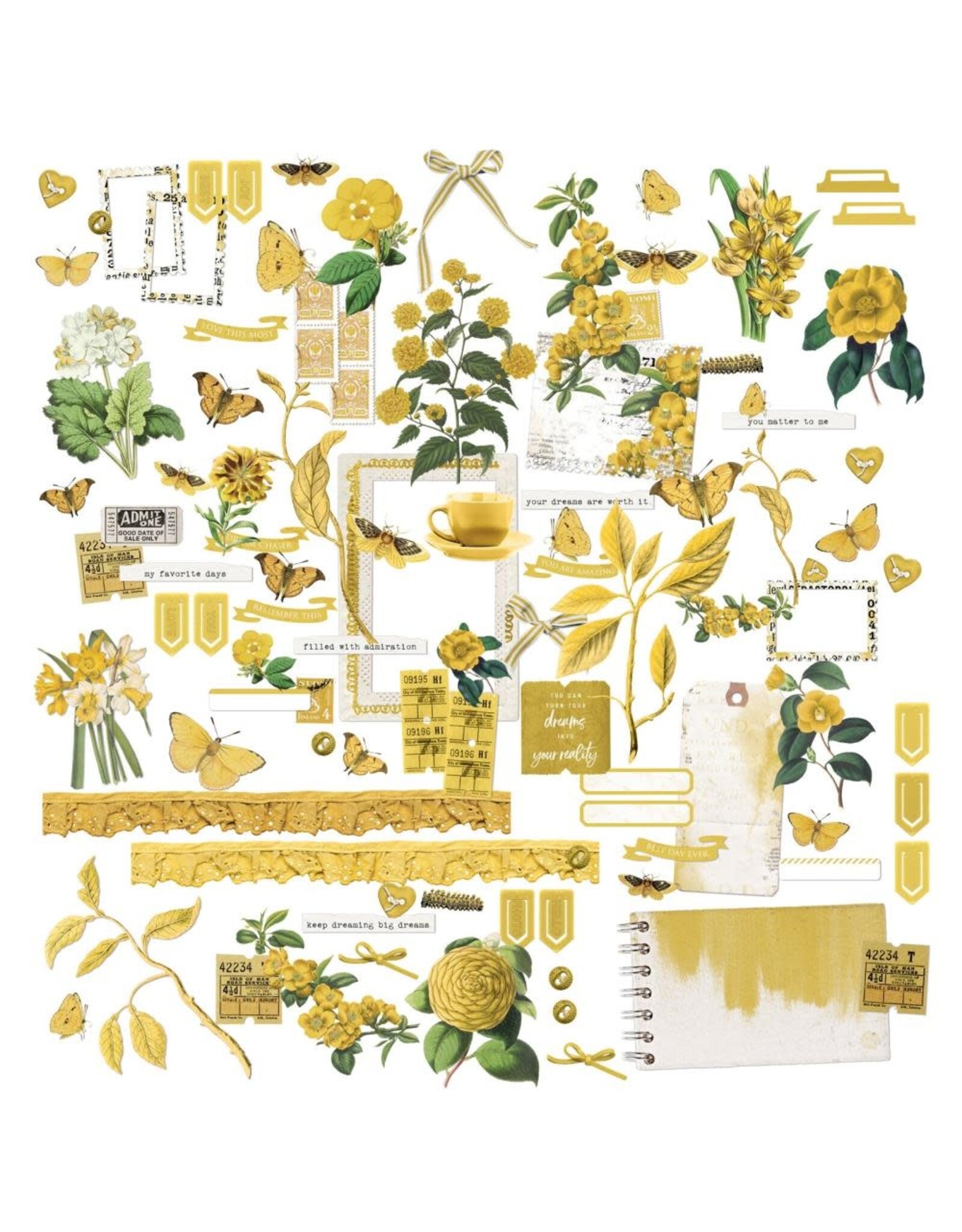 49 AND MARKET 49 AND MARKET COLOR SWATCH OCHRE 6x12 LASER CUT ELEMENTS  99/PK