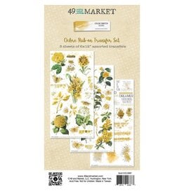 49 AND MARKET 49 AND MARKET COLOR SWATCH OCHRE 6x12 RUB-ON TRANSFER SET 3/PK