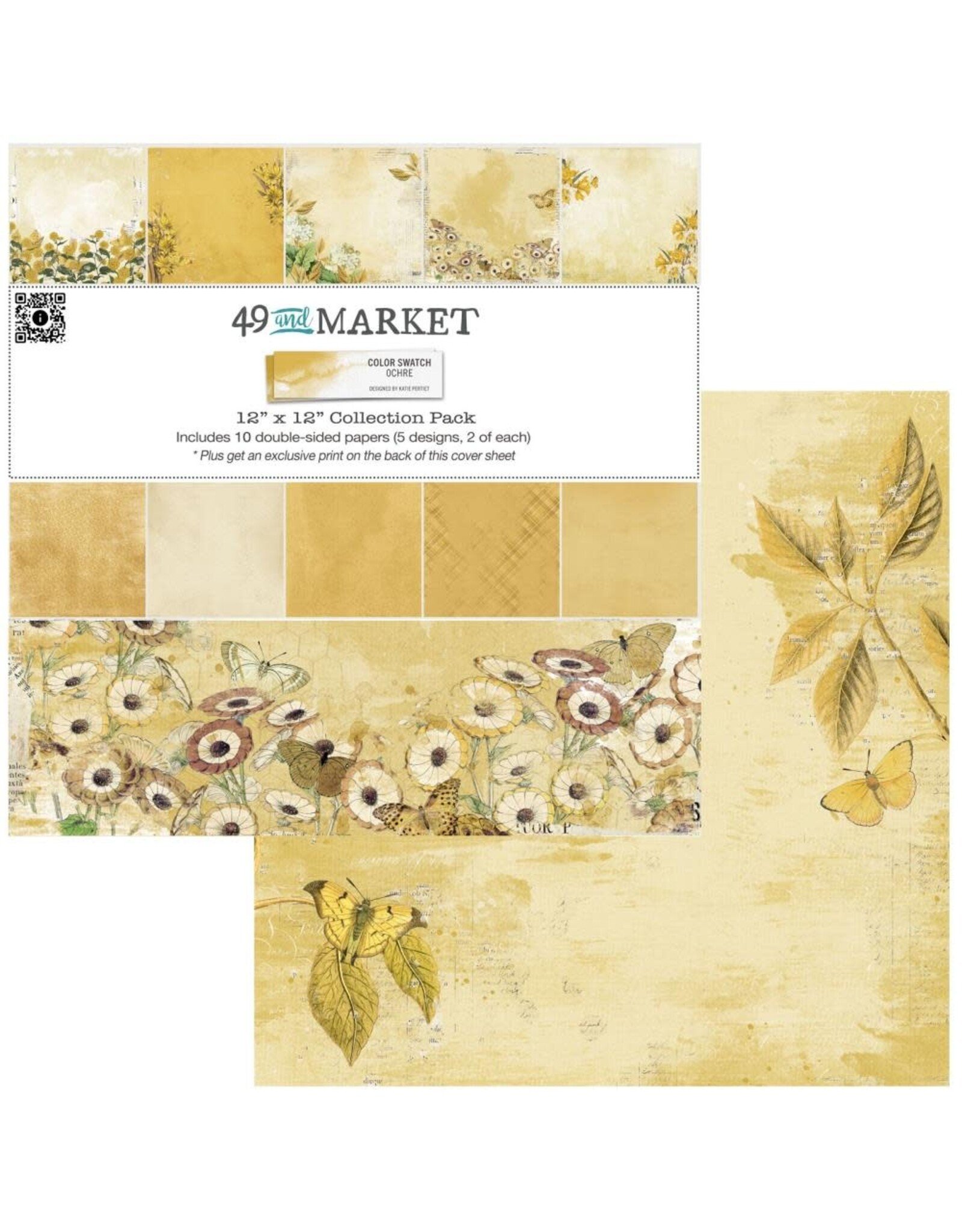 49 AND MARKET 49 AND MARKET COLOR SWATCH OCHRE 12x12 COLLECTION PACK