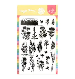 WAFFLE FLOWER WAFFLE FLOWER WILD FLOWER SILHOUETTES CLEAR STAMP SET