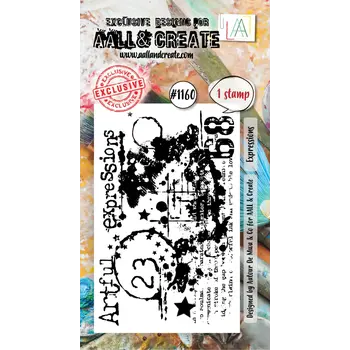 AALL & CREATE AALL & CREATE AUTOUR DE MWA & CO #1160 EXPRESSIONS A8 CLEAR STAMP