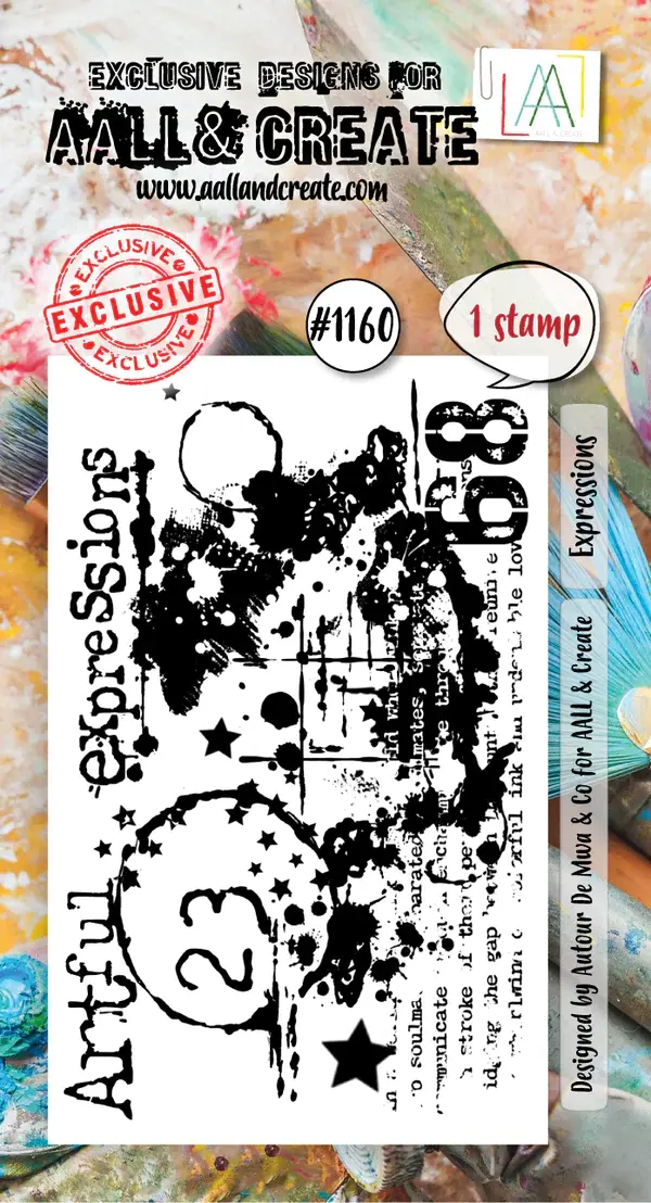 AALL & CREATE AALL & CREATE AUTOUR DE MWA & CO #1160 EXPRESSIONS A8 CLEAR STAMP