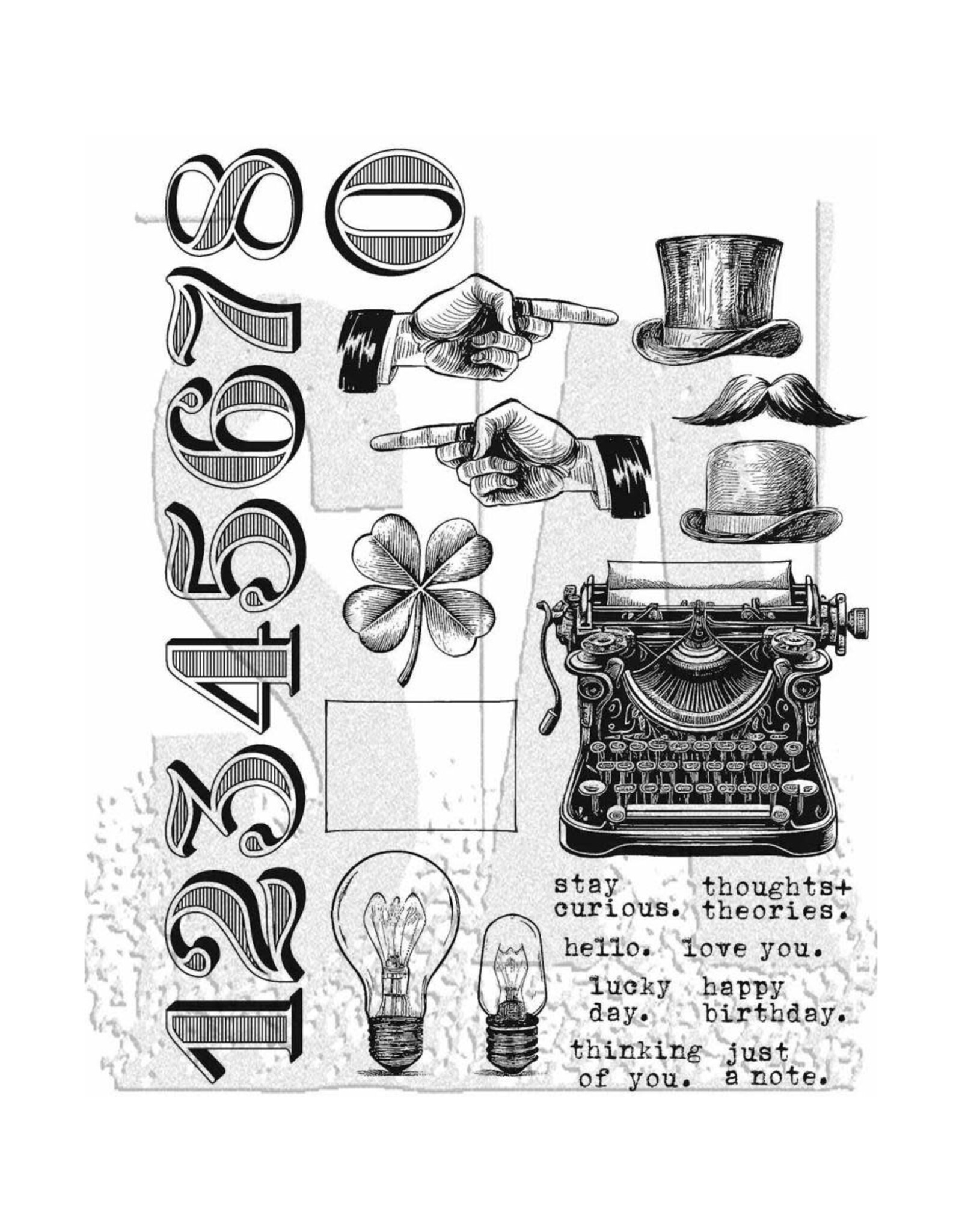 STAMPERS ANONYMOUS STAMPERS ANONYMOUS TIM HOLTZ CURIOSITY SHOP 7x8.5 CLING STAMP SET