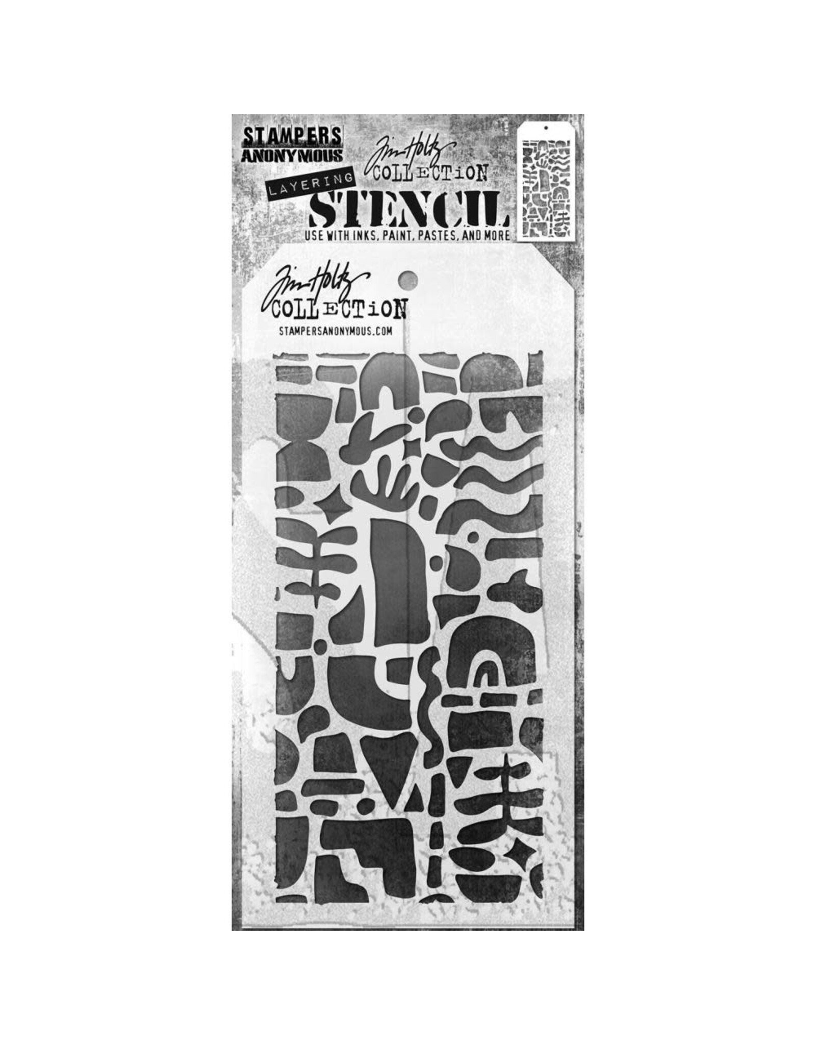STAMPERS ANONYMOUS STAMPERS ANONYMOUS TIM HOLTZ CUTOUT SHAPES 2 LAYERING STENCIL