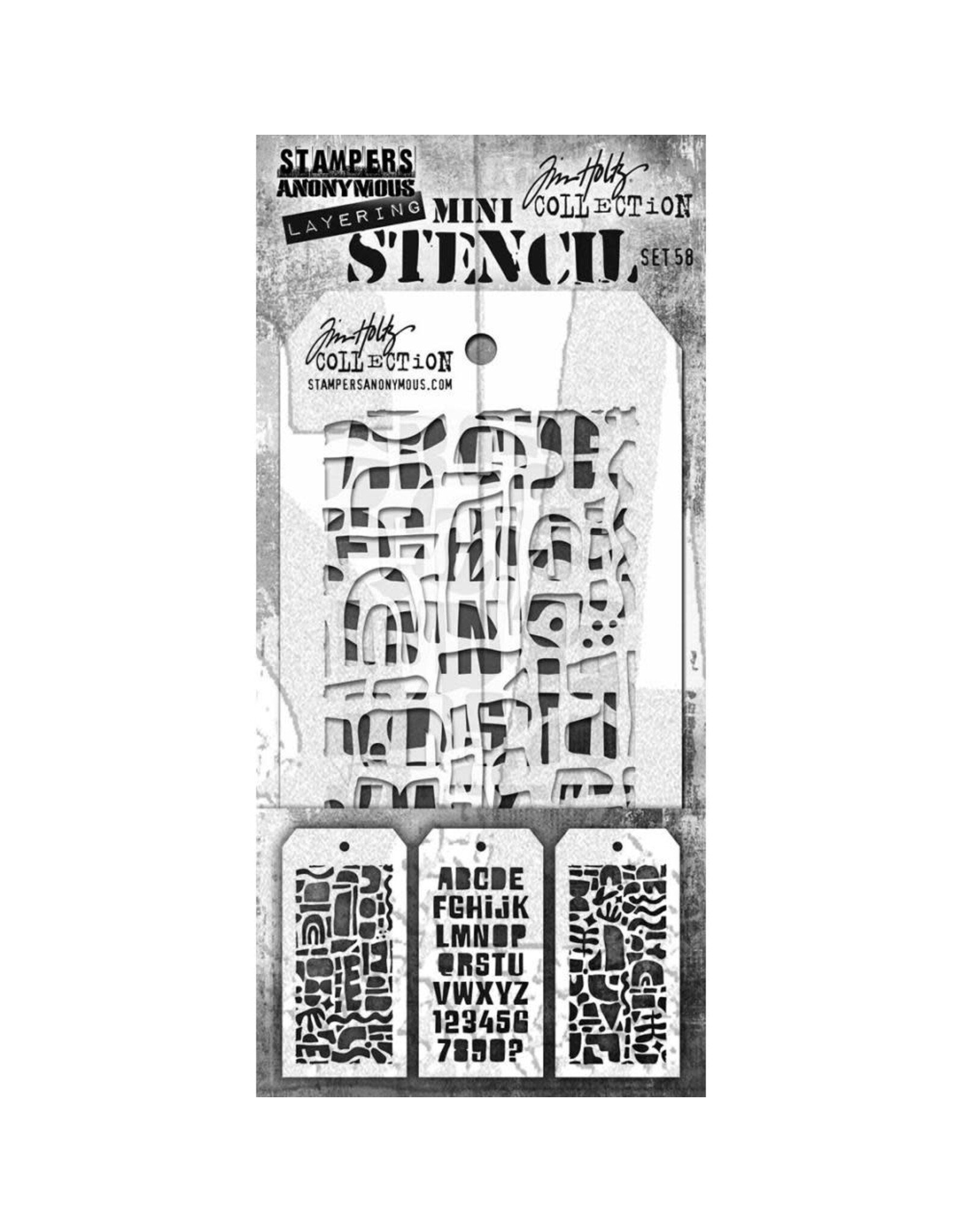 STAMPERS ANONYMOUS STAMPERS ANONYMOUS TIM HOLTZ MINI LAYERING STENCIL SET 58 3PK