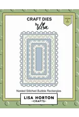 LISA HORTON CRAFTS LISA HORTON CRAFTS NESTED STITCHED BUBBLE RECTANGLES DIE SET